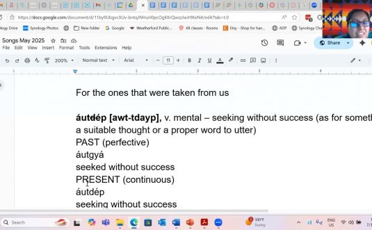 Kiowa Language Community Session – Summer 2025 – August 10